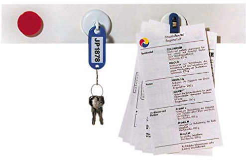 Franken GmbH ST1355SB - Magnetleiste (4 Magnete in SB-Verpackung) 5 x 100 cm, weiß