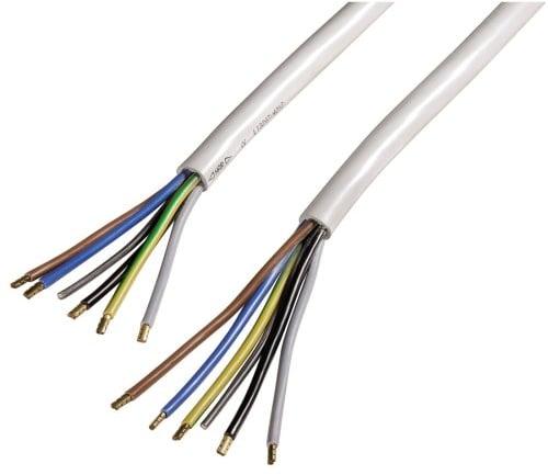 Xavax Solides Anschlusskabel für Elektroherd, Elektroherd-Zuleitung, H05VV-F, 2,5 m, Weiß