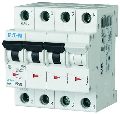 Eaton 278978 Disjoncteur, 32 A, 3P + N, C-Char