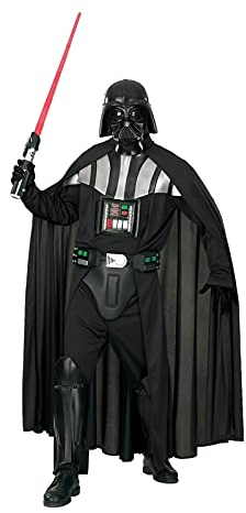 Rubie's 888107-L Rubie 's Offizielles Star Wars Darth Vader Deluxe Kostüm Erwachsene XL Größe, Schwarz Halloween