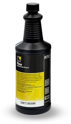 Errecom Flow, Disgorgante Alcalino Professionale per Scarichi Lenti, flacone da 1 L