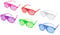 2 Gemischte Farbe Blinkende LED Shutter Style Brille Glow Slotted Plastic Leuchten Shades Brillen Sonnenbrillen Für Musikkonzerte Crazy Parties Rave