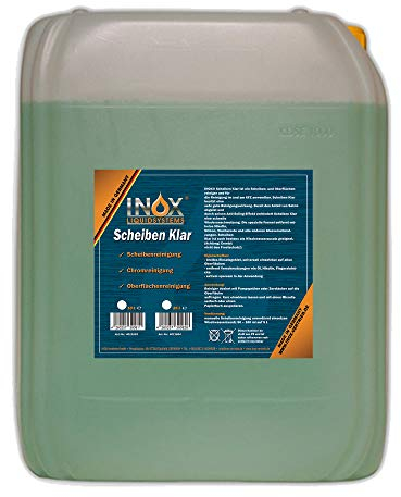 INOX® Scheibenreiniger Konzentrat 10 L – Scheibenwischwasser-Zusatz für Autoscheiben | Universeller Glasreiniger für Wischwasser | Konzentrat für Glatte Oberflächen