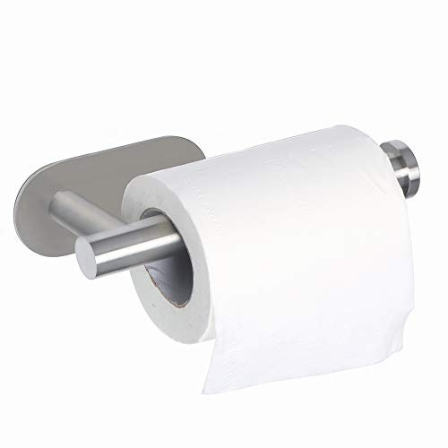 Alise Toilettenpapierhalter, Toilettenpapierhalter, Toilettenpapierhalter, Wandhalterung, selbstklebend, mit Schrauben, Bohren, SUS 304 Edelstahl, gebürstetes Nickel