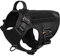 ICEFANG Tactical Dog Harness, Working Dog Vest,No Pulling Front Clip Leash Attachment,Hook and Loop Panel for ID Badge,Sturdy Handle (M (25-30 Girth), Black-4x Metal Buckle)