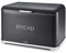 Tower T826014B Kitchen Bread Bin, Glitz Range, Coated Steel with Chrome Accents, Noir, One Size