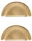 Schrank Knöpfe Goldene Muschel Griffe Zinklegierung Möbelknopf für Küche Schränke Schranktür Knöpfe Schublade Zieht Haus Dekoration Möbelgriffe Einloch / 76 mm 2 pcs
