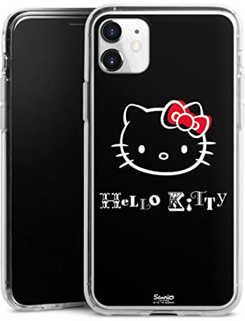 DeinDesign Silikon Hülle kompatibel mit Apple iPhone 11 Case transparent Handyhülle Kawaii Fanartikel Hello Kitty
