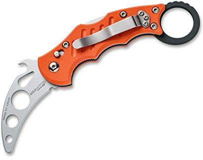 FKMD Unisex – Erwachsene Karambit 599 XT Trainer Taschenmesser, Orange, 17,5 cm