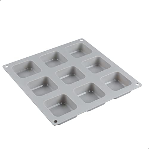 9 Carré Creux Rectangle, moules à Savon en Silicone, Carre Moule a Gateau pour la fabrication de savon artisanal, chocolat, bougies de savon et gelée brune