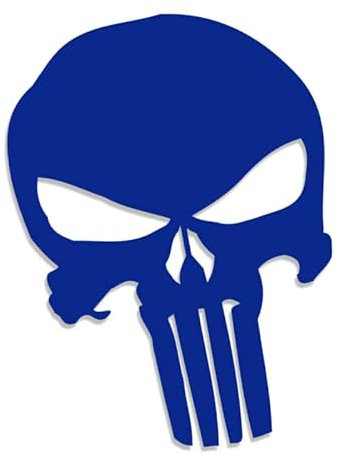 Decus Punisher Totenkopf L 0287 (blau) // Sticker OEM JDM Style Aufkleber