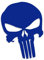 Decus Punisher Totenkopf L 0287 (blau) // Sticker OEM JDM Style Aufkleber