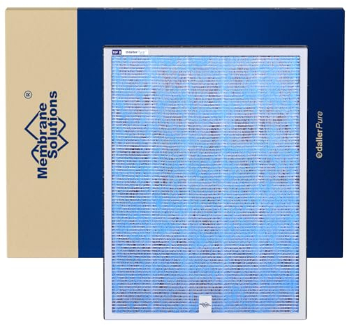 Membrane Solutions HEPA Filtre de rechange pour purificateur d'air MSA3/MSA3S, véritable filtre HEPA 4 en 1 amélioré avec technologie OdallerPure, 1 paquet