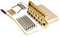 Musiclily Ultra 52,5 mm Solido Ottone Stile Ponte Tremolo 6 Viti Knife Edge per Chitarra Elettrica Tipo Strat, Dorato