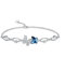 Flpruy Schmetterling Armband, Schmuck Schmetterling Blau Kristall Brautjungfern Armband Silber 925 Damen, Geburtstag Abschlussgeschenk für Mädchen Frauen