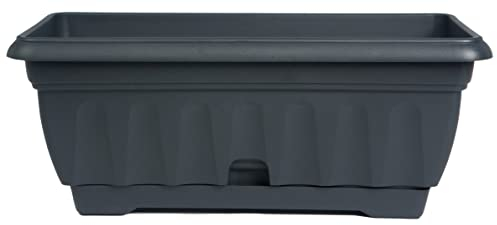 Seat Flor Vaso per balcone, fioriera da balcone, vaso porta fiori, cassetta porta fiori (50 cm, antracite)