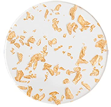 Worparsen Dessous de verre de couleur unie en feuille d'or - Facile à nettoyer - Léger