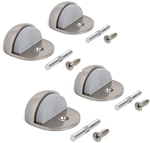 Türstopper Boden Schrauben APECS Türhalter mit Gummi Türpuffer Türstopper Edelstahl Boden klein für Türen 4er Set