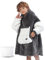 Argstar Übergroße Hoodie decke Kinder, tragbare Decken Hoodie für Mädchen Junge, weiche Kapuzendecke, kuschelige Sherpa-Decke, warmes Hoodie mit Tasche und Ärmeln, Grau