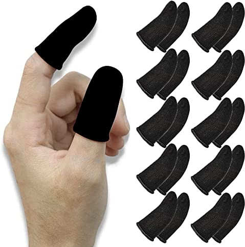 PUBG Mobile Game Finger Sleeve, Handy-Gaming Finger Sleeve, Professionelle Gaming-Fingerlinge, Touchscreen Fingerhülse, Atmungsaktiv Gaming DaumenhüLlen,Schweißbeständig,Hohe Empfindlichkeit,10 Paare