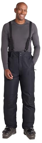 Mountain Warehouse Dusk II Mens Ski Pants - Warm gefütterte Fleece-Hose, Thermisch getestet bei -20 °C & Snowpoof - Winter Skifahren, Wintersport, Wandern Schwarz X-Large
