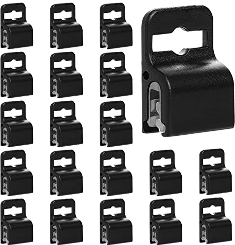 20 Stück schwarze Greifer-Kartenhalter-Klemmen aus Kunststoff, starker Ausweishalter für Ausweise, CAC-Karte, Smart-Card, Chip- oder Swipe-Karte