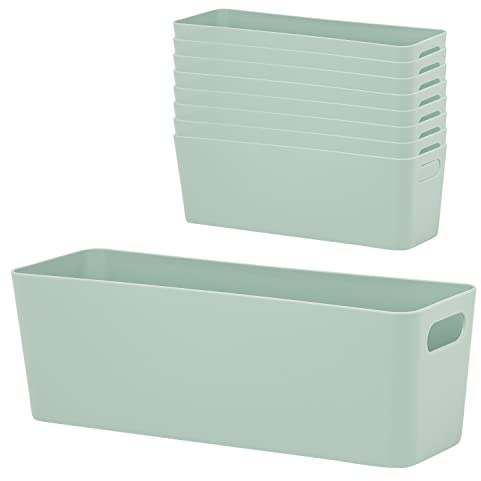 9x Ordnungsbox 10cm hoch GRÜN Flaschenregaleinsatz 30x10x10cm 2L Kunststoff