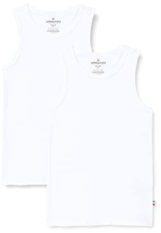 Vingino Jungen Boys Tank (2-Pack) Shirt, Real White, 4 Jahre EU