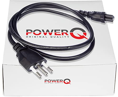 Cavo di Alimentazione Tripolare con 25 Anni di Garanzia per PC Notebook Computer Portatili Spina Italiana 10A Presa Trifoglio C5 1,80 Metri (NEW ECO PACKAGING)
