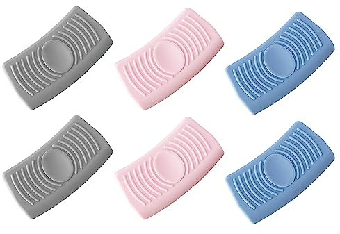 6 Stück Topfgriff Hitzeschutz Klemmgriffen, Silikongriffe Griff Topflappen, Silikon Topflappen Griffhalter, Haltbarer Topfgriff Rutschfester Kochen Klemmgriffen Finger Schützen