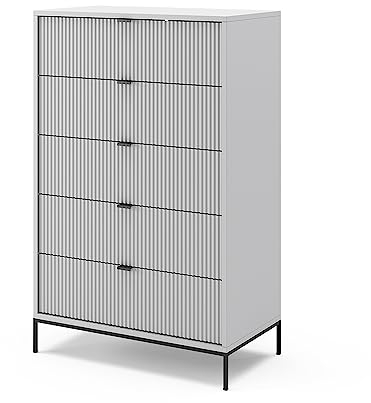 Vicco Commode avec tiroirs Eliza, Gris, 76 x 120 cm