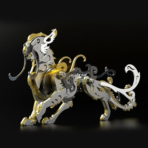 UpGLeuch Bunte 3D Metall Puzzle für Erwachsene, 3D Luwu Metal Modellbausatz, DIY 3D Metall Mechanisches Modell Erwachsener mit Werkzeugsatz, Desktop Spielzeug Geschenke für Erwachsene