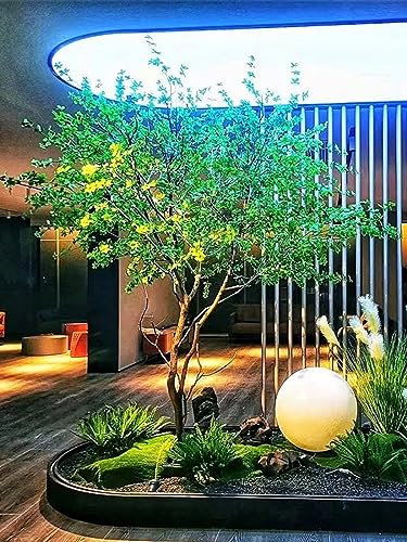 Olivier simulé Grande Plante Verte bionique du Sol au Plafond Décoration de Paysage intérieur et extérieur Aménagement paysager de fenêtre Faux Arbre H 2M/6,5FT Decoration