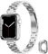 CSJCUBIC Correa de metal compatible con Correa Apple Watch 9 8 7 6 5 4 3 2 1 SE Series para Mujer, Pulsera de repuesto fina de Acero Inox para iWatch 38mm 40mm 41mm Apple Watch Bracelet, Plata