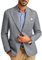 PJ PAUL JONES Sakko Chaqueta deportiva de traje de negocios para hombre, corte regular, 2 botones, para tiempo libre, gris, L