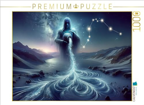 CALVENDO Puzzle Wassermanns Eiswelten: Eine Reise durch Sternenwasser und Nacht | 1000 Teile Lege-Größe 64 x 48 cm Foto-Puzzle für glückliche Stunden