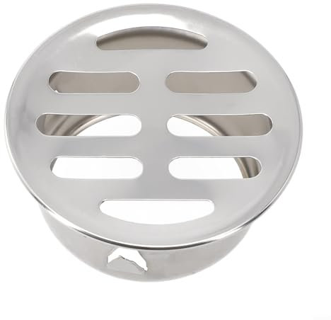 Eawfgtuw Bodenablauf – Edelstahl Balkon Anti-Verstopfung Bodenablauf, 50 mm bis 200 mm, runde Gitterabdeckung für Waschbecken, Balkon, Terrasse, für Außenabflussrohre und Auspuffrohre (Ø50 mm)