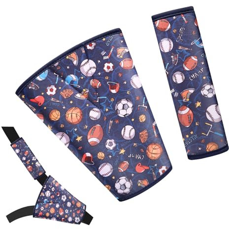 AMUSEPROFI Gurtpolster für Kinder und Babys, Kinder Schultergurtschutz, Komfort verbessern, Sowohl Erwachsene als auch Kinder lieben es, Gurtschutz mit Sport