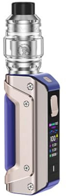 Kit AEGIS SOLO 3 Vape 100 W 18650 Baterías (paquete sin batería incluida) 5,5 ML Z 2021 Tanque Atomizador Z Coil 0,2/0,4ohm Cigarrillo electrónico Original (Azul dorado) - No Nicotine