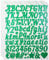 Small Letter Number Stickers, 5 Sheets Alphabet Symbols Sticker Kit for Scrapbook,DIY and Crafts, Letters Stickers Supplies - Dark Green