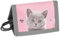Ragusa-Trade Mädchen Jungen Kinder Katze Kätzchen Geldbeutel Portemonnaie Geldbörse Brustbeutel,rosa/grau, 12 x 8,5 x 1 cm