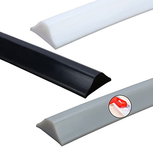 Barrière d'eau de douche en silicone pour salle de bain - Barrière pliable pour cabine de douche et cabines de douche - 60 cm