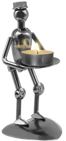 Iron Art Kerzenhalter Modell, Retro, Metall, Votivkerzenhalter, Kerzenständer, Kandelaber, Figur, Ornamente für Tischdekoration, Hochzeit, Geburtstag, Weihnachten, Chanukka, Party-Dekoration