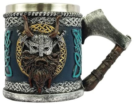 Monrunkg Boccale da Gioco Medievale Trono di Spade Boccale da Birra Boccale da Whisky Boccale da caffè in Acciaio Inossidabile Tazza Regalo per la Decorazione di Feste a Tema Dragon Collector