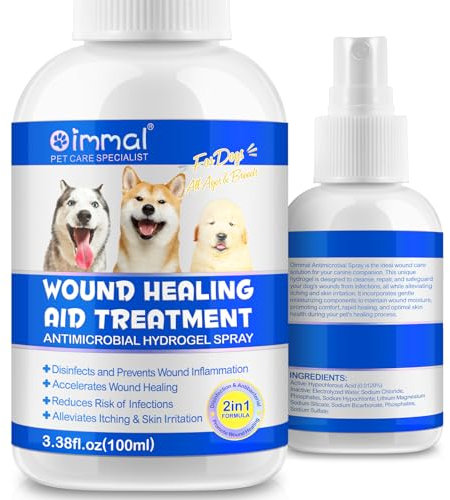 Hundewundheilungsspray, Wundheilung Und Hautpflege, Verhindert Wundentzündungen Und Infektionen, Reduziert Juckreiz Und Hautirritationen 100Ml (Hunde)