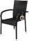 Casaria® Gartenstühle 4er Set Stapelbar Wetterfest Polyrattan Outdoor 160kg Garten Terrasse Balkon Stuhl mit Armlehne Gartensessel Stapelstühle Schwarz