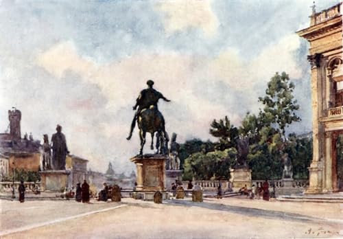 IPLUPJDY Bilder Moderne Kunst Gemälde WandgemäLde Bronzestatue von Marcus Aurelius auf dem Kapitol von Alberto Pisa Leinwand Malerei Poster für Wanddekoration 60x90cm