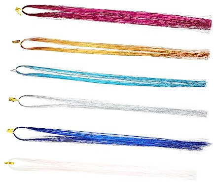 VALICLUD 12stücke Haarlametta Stränge Bunte Haarlametta Haarlametta-extensions Für Flechthaarlametta Haar Zubehör Für Alltag Und Partys