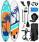 BRAST SUP Board Tropic | Aufblasbares Stand up Paddle Set | 320x81x15cm | 6 Designs | 5 Jahre Garantie | inkl. Sonderzubehör | 2in1 Paddel Kajak-Sitz Action-Cam-Halterung Fußschlaufe Pumpe Rucksack