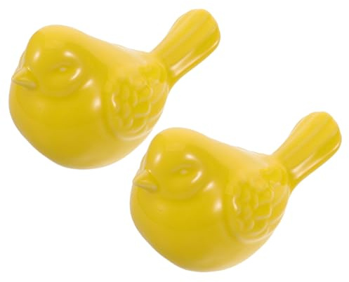ORFOFE 2 Stück Kleines Keramik Vogel Dekor mit Modern Minimalistischem Nordischem Stil Vielseitig und Lebensecht für Wohnzimmer und Regale Geeignet